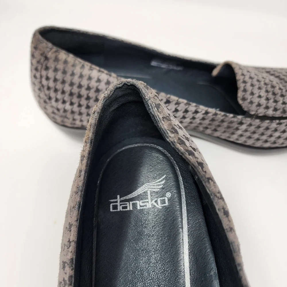 Dansko Debra Houndstooth Loafers Women's 10.5 Leather